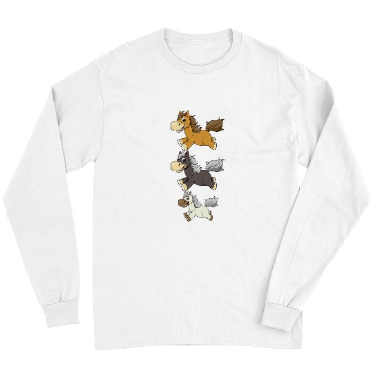Horse Lover crazys Horse Collection Jumping Foal Smile Horses Pony Long Sleeves