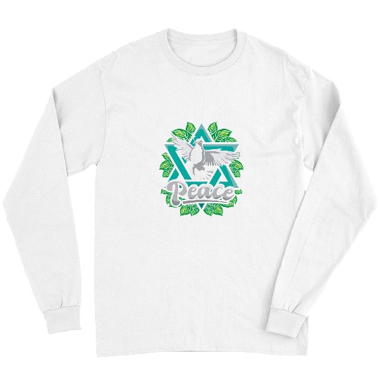 Hanukkah Peace Star of David Chanukah Jewish Festival Long Sleeves
