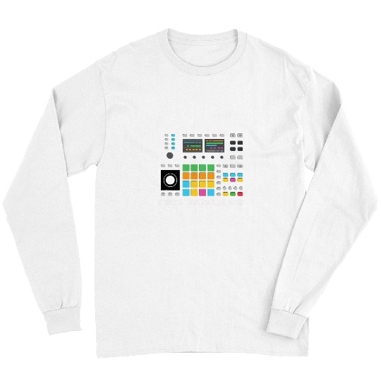 Funny Drummer Make Beats Not wars Sampler Drum Machine rave festival Long Sleeves