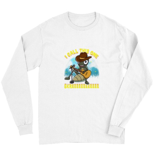 Funny Banjo Cicada Playing Banjo Funny Cicada Long Sleeves