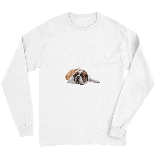 Dog Saint Bernard Funny Saint Bernard Art For Men Women St Bernard Dog Lovers 3 Long Sleeves