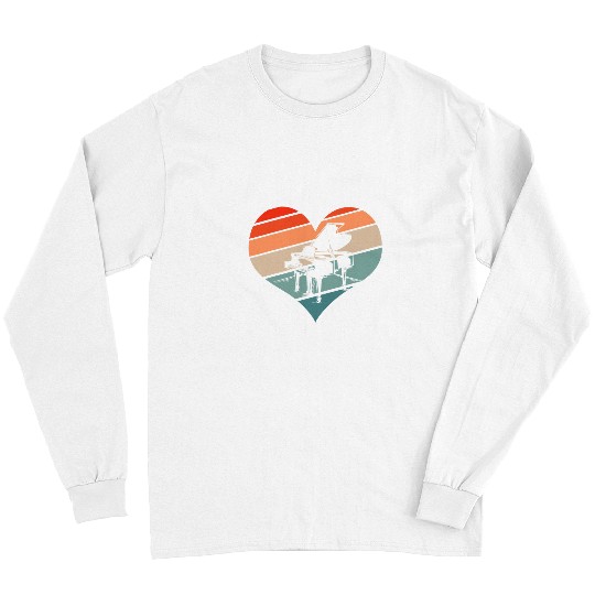 Funny Piano Music Retro Piano Long Sleeves
