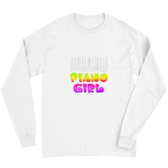 Funny Piano Music Lover Girl Instrumental Sound Music Long Sleeves