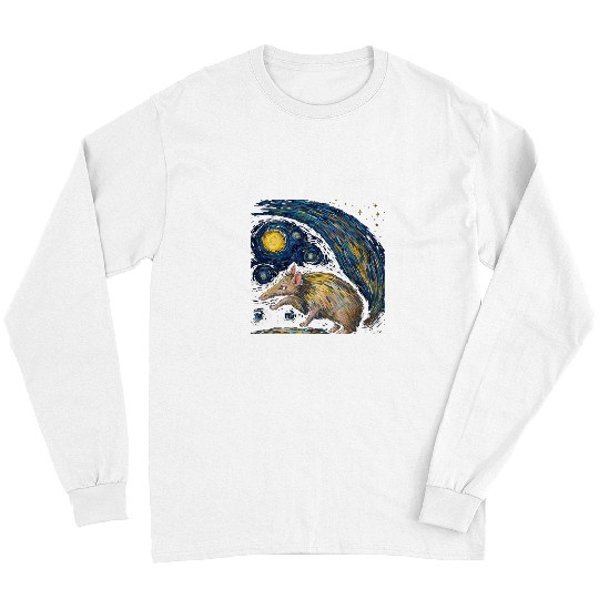 Armadillo Starry Night Animal Lover Gifts Graphic Tees Long Sleeves