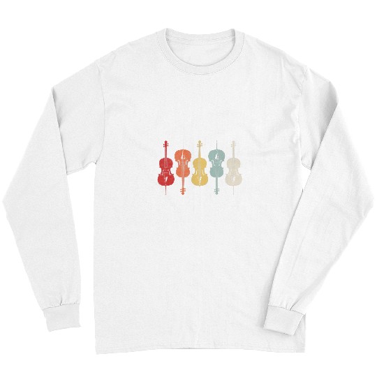 Funny Cellist Retro Orchestra Cello Long Sleeves