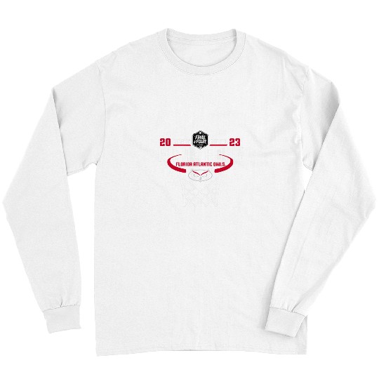Funny Basketball Florida Atlantic Owls Final Four Basketball Net Navy Long Sleeves
