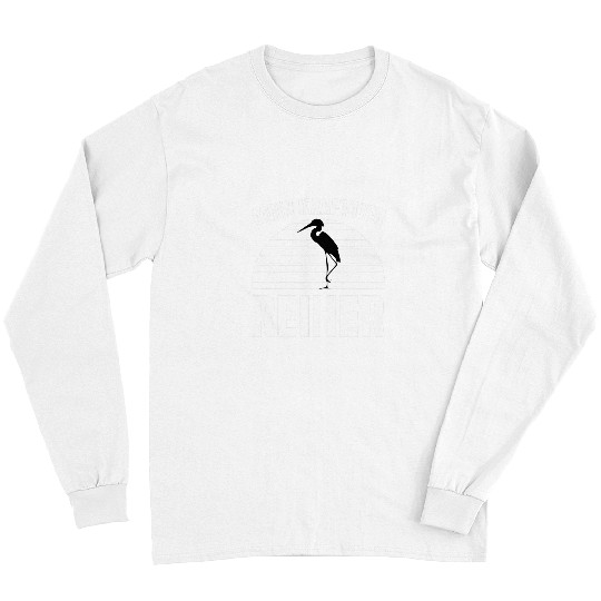 Heron power animal heron camping crane fish Long Sleeves