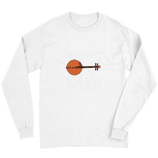 Funny Banjo Guitar Player Bluegrass Collar Worker Long Sleeves