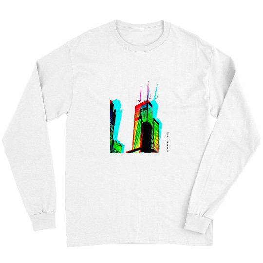 Chicago Willis Tower Sears Tower Color Prism Long Sleeves