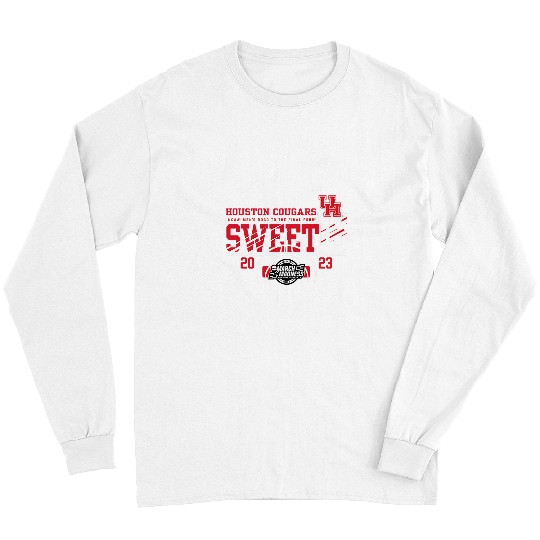 Funny Basketball Houston Cougars Sweet 16 Basketball Black Long Sleeves