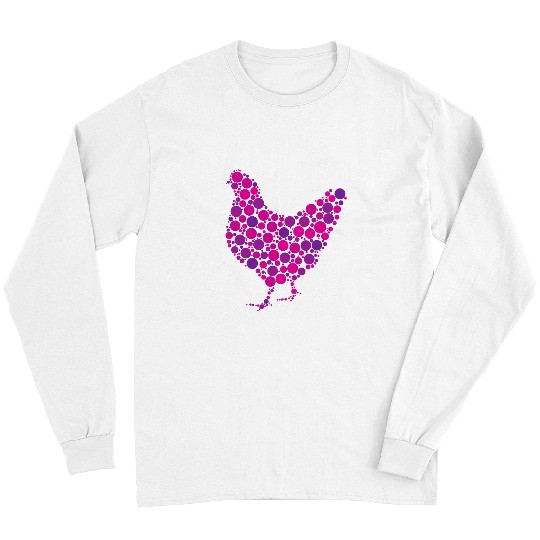 Cute Color Dot chicken Lover chickens International Dot Day Long Sleeves