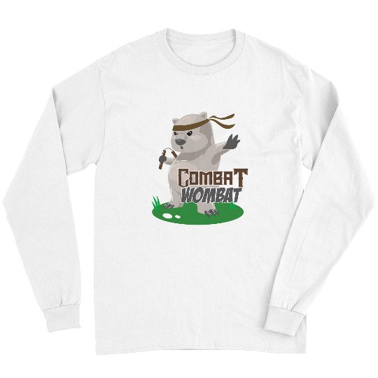 Combat Wombat 2Funny Karate Wombat Martial Artist Gift Long Sleeves