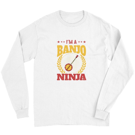 Funny Banjo Im Banjo Ninja Indie Folk Music Long Sleeves