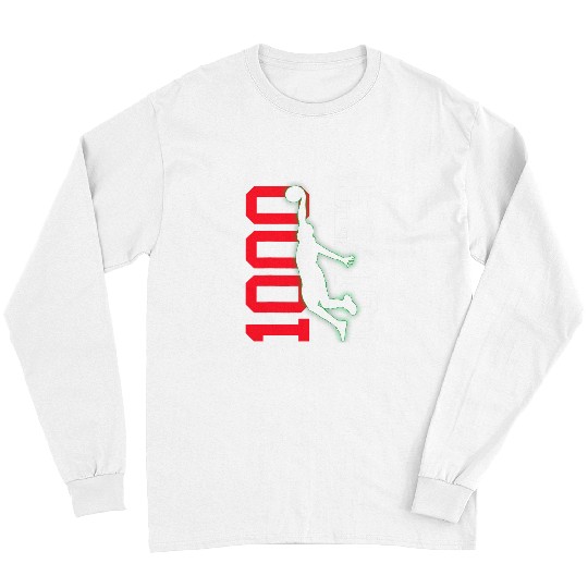 Funny Basketball 1000 Points Basketball Scorer High School Basketball Player Long Sleeves