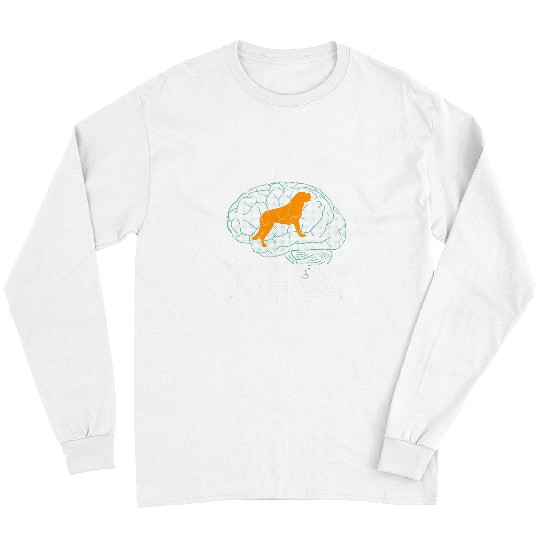 Dog Saint Bernard Funny Dog Lover Humor Brain Long Sleeves