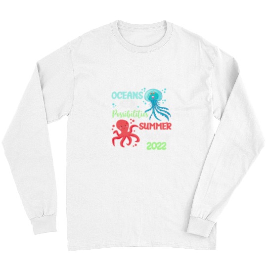 Book Reading Oceans of Possibilities Summer Reading Prize Octopus Long Sleeves