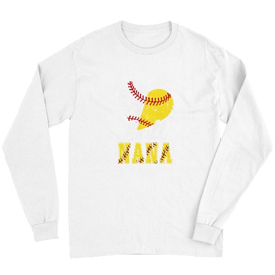 Sport Baseball Ball Nana Vintage Baseball Softball Lovers Long Sleeves