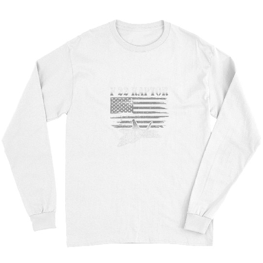 F22 Raptor American Flag Pilot 1 Long Sleeves