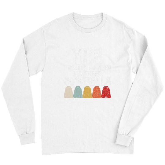 Cow Lover Bell More Cowbell vintages Funny Drummer Cowbell Funny 28 Long Sleeves