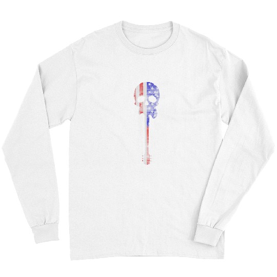 Funny Guitar Bass USA American Flag Music Festival Guitarist Long Sleeves