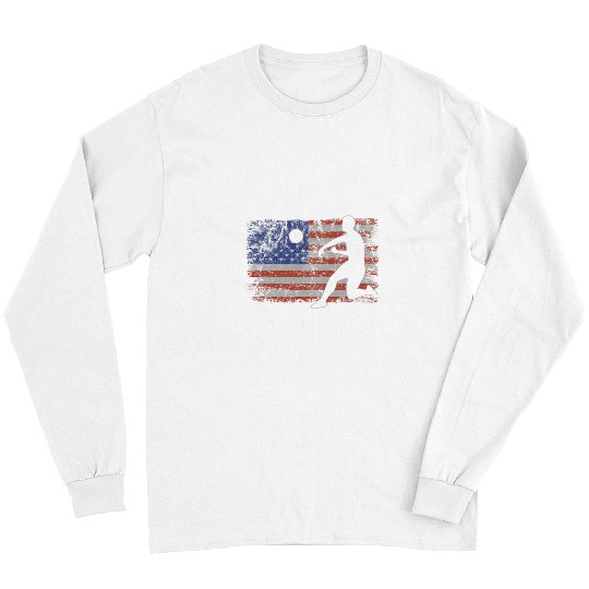 Sport Dodgeball Retro USA Flag Dodgeball 4th of July Volume Ball Long Sleeves