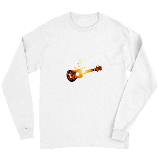 Funny Guitar Musician Guitarist Ukulele Uke Ukulele Guitar Loves Guitarist Long Sleeves