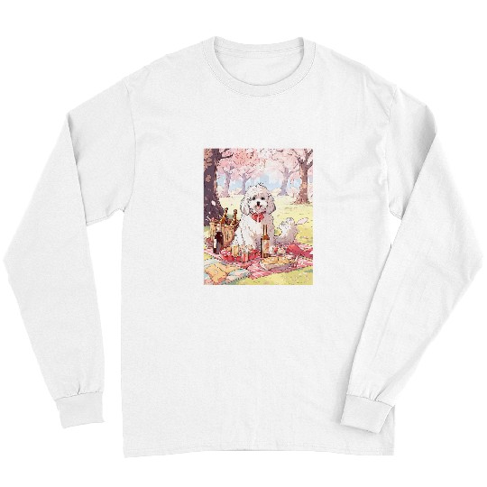 Havanese Pet Cherry Blossom Funny Dog Picnic Long Sleeves