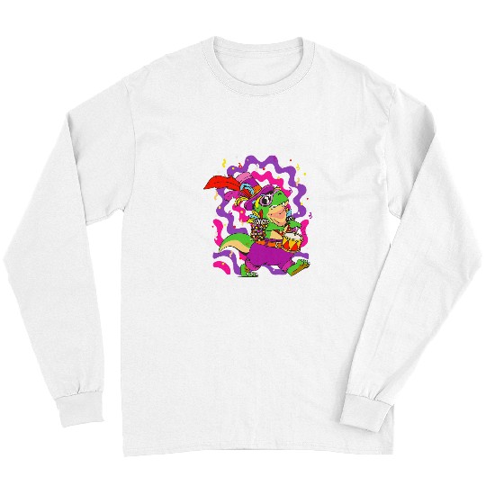 Funny Drummer Play carnivals Fancy Dress Colourful Drum Dinosaur Long Sleeves