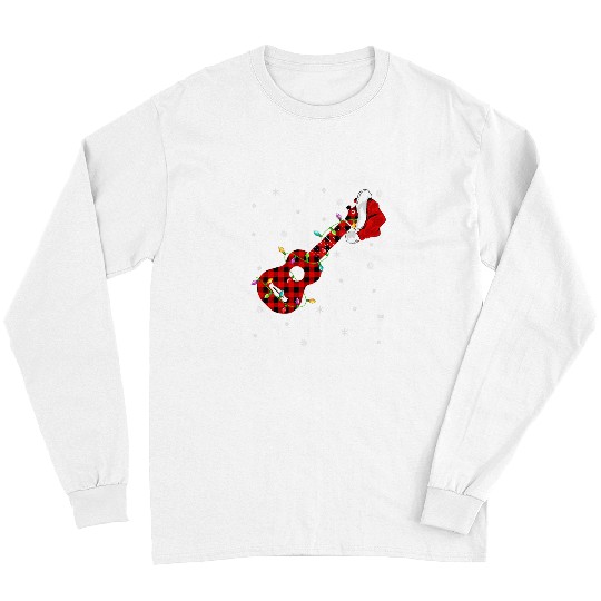 Funny Ukulele buffalo plaids Family Matching Ukulele Christmas Pajama Long Sleeves