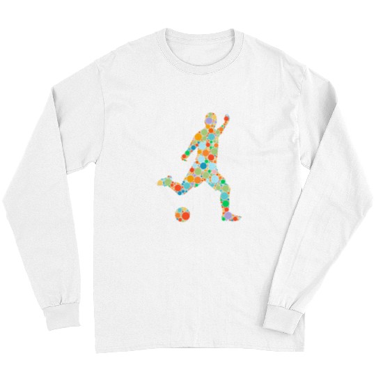 Sport Soccer Retro Soccer Player Ball With Polka Dots Happy Dot Day Boy Long Sleeves