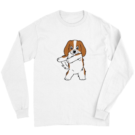 Cavalier Pet Floss Dance Cavalier King Charles Spaniel Long Sleeves