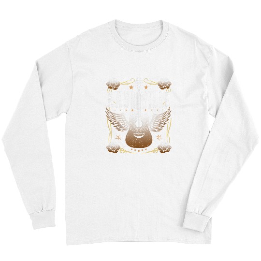 Guitarist vintages Nashville Country Music City Guitar Player Womens Guitar Long Sleeves