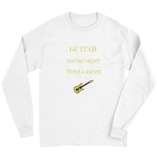 Funny Guitar Instrument For Intelligent People Retro Lemon Present Guitarist Long Sleeves