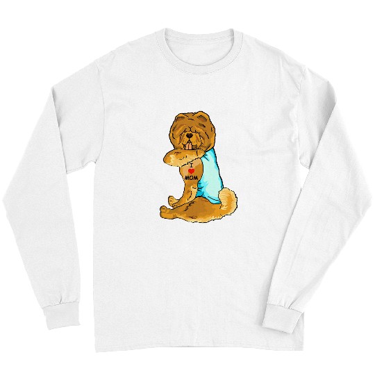 Chow Chow Pet I Love Mom Tattoo Chow Chow Mom Dog Lover Women Long Sleeves