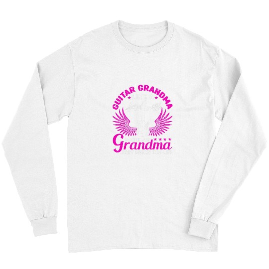 Funny Guitar Womens Music Lover Acoustic Guitar Grandma Long Sleeves
