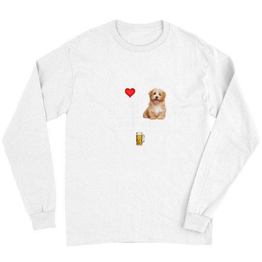Havanese Pet Beer I Love Beer and My Havanese Mom Dad Havapoo Dog Drinking Long Sleeves