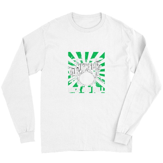 Funny Drummer Rock and Roll Drummer Musician Drum Long Sleeves