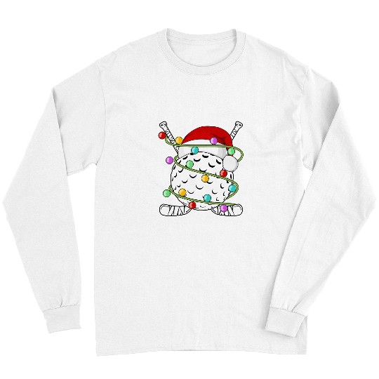 Sport Hockey Santa Field Hockey Player xmass Christmas Men Women Kids Long Sleeves