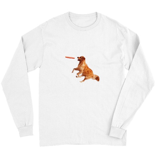 Golden Retriever Pet Frisbee graphic shot waterfowl Long Sleeves