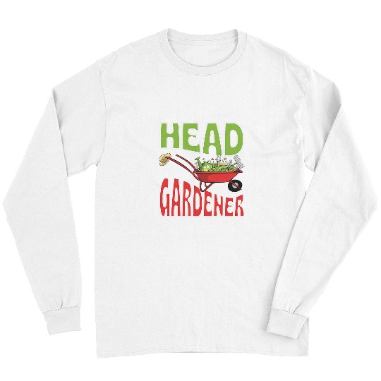 Head Gardener Cute Summer Wheelbarrow Vegetable Garden Long Sleeves