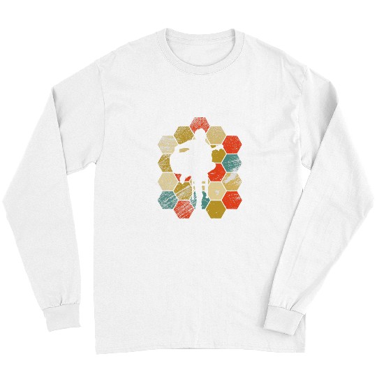 Funny Guitar Retro vintages guitar player funny old school Guitarist Long Sleeves