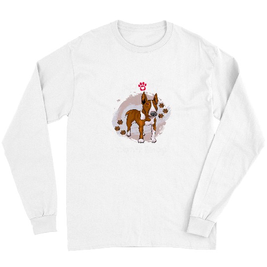 Bull Terrier Pet Cute Bull Terrier Dog Adopt Dont Shop Puppy Paws Art Long Sleeves