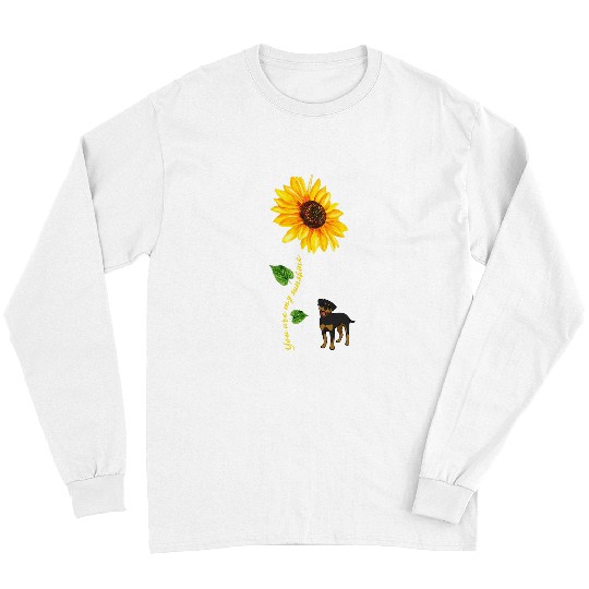 Coonhound Pet Black and Tan Coonhound You are My Sunshine Sunflower Long Sleeves