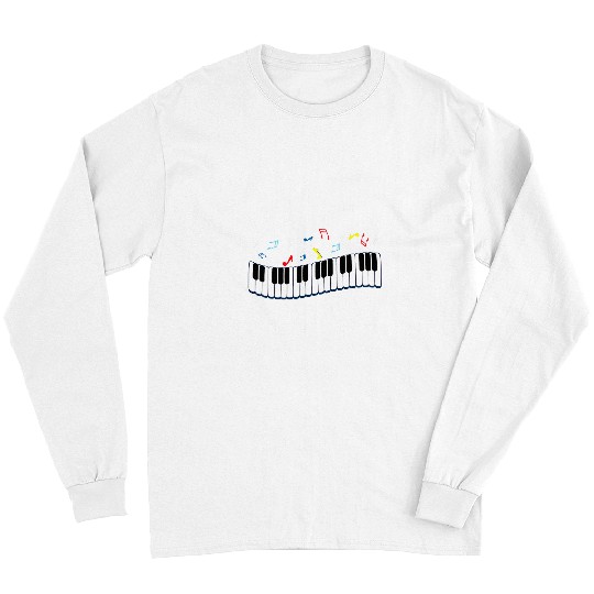 Funny Piano Music Keyboard For Music Lover Long Sleeves