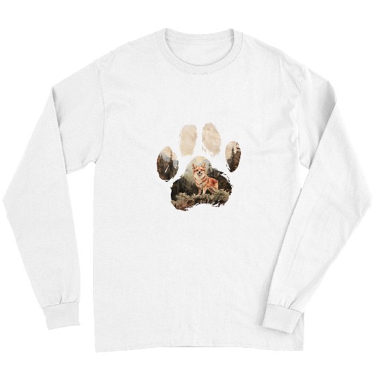 Corgi Pet Clear Red Corgi Mountain Paw Design Dog Mom Dad Long Sleeves