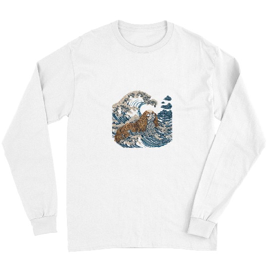 Cavalier Pet Surrealism Japanese Cavalier King Charles Spaniel 1 Long Sleeves