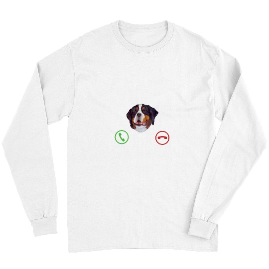 Bernese Mountain Pet Dog My Bernese Mountain is Calling Funny Gift Bernese Mountain Long Sleeves
