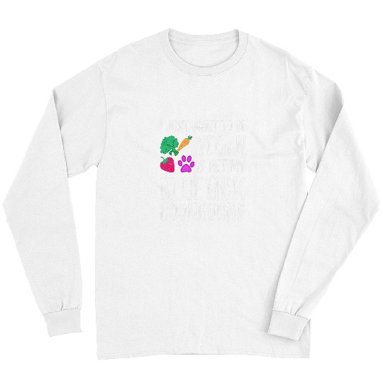Coonhound Pet Bluetick Coonhound Dog Mom Vegan of Funny Vegetarian Long Sleeves