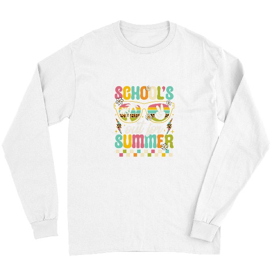 Retro Last Day of Schools Out For Summer Teacher Boys Girls Long Sleeves
