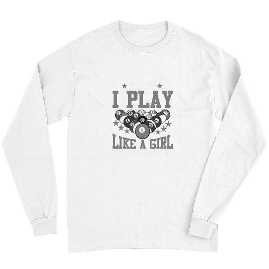 Sport Billiard Design For Girl Women Billiards Pool Player 1 Long Sleeves